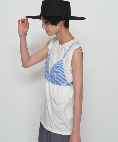 LOUNGEDRESS(ラウンジドレス)の「《セットアップ可》ストライプビジュービスチェ(シャツ/ブラウス・レディース・ブルー/ブラック・FREE)」の22枚目の写真