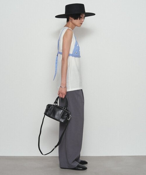 LOUNGEDRESS(ラウンジドレス)の「《セットアップ可》ストライプビジュービスチェ(シャツ/ブラウス・レディース・ブルー/ブラック・FREE)」の3枚目の写真