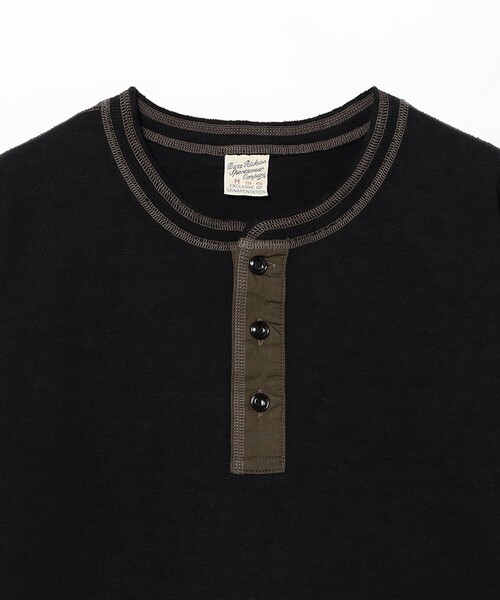 BEAMS BOY(ビームスボーイ)の「BUZZ RICKSON'S / BUZZ RICKSON'S SLUB YARN HENLEY NECK T-SHIRT(Tシャツ/カットソー・レディース・ブラック・MEDIUM)」の8枚目の写真