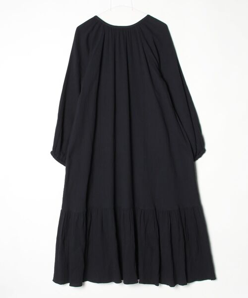 sara mallika（サラ マリカ）の「Sara Mallika / サラマリカ GAUZE LONG DRESS コットンガーゼ ロングドレス（ワンピース・レディース・ブラック・SMALL）」の2枚目の写真