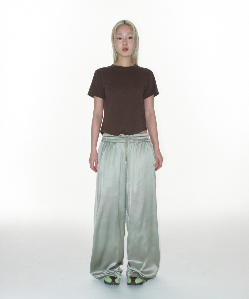 AMESWORLDWIDE（アメスワールドワイド）の「LACE GLOSSY PANTS MINT（スウェットパンツ・レディース・その他・SMALL/MEDIUM）」の5枚目の写真