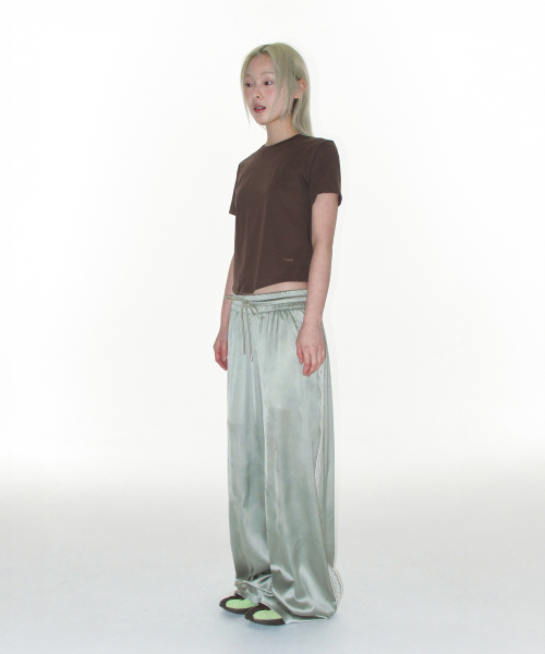 AMESWORLDWIDE（アメスワールドワイド）の「LACE GLOSSY PANTS MINT（スウェットパンツ・レディース・その他・SMALL/MEDIUM）」の6枚目の写真