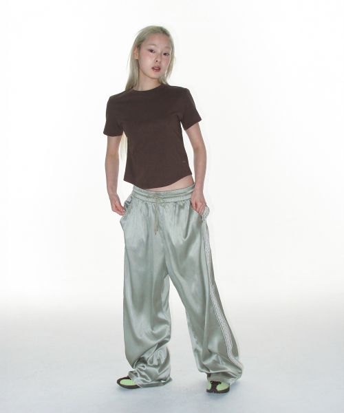 AMESWORLDWIDE（アメスワールドワイド）の「LACE GLOSSY PANTS MINT（スウェットパンツ・レディース・その他・SMALL/MEDIUM）」の7枚目の写真