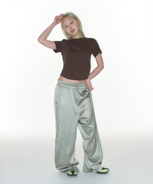 AMESWORLDWIDE（アメスワールドワイド）の「LACE GLOSSY PANTS MINT（スウェットパンツ・レディース・その他・SMALL/MEDIUM）」の8枚目の写真