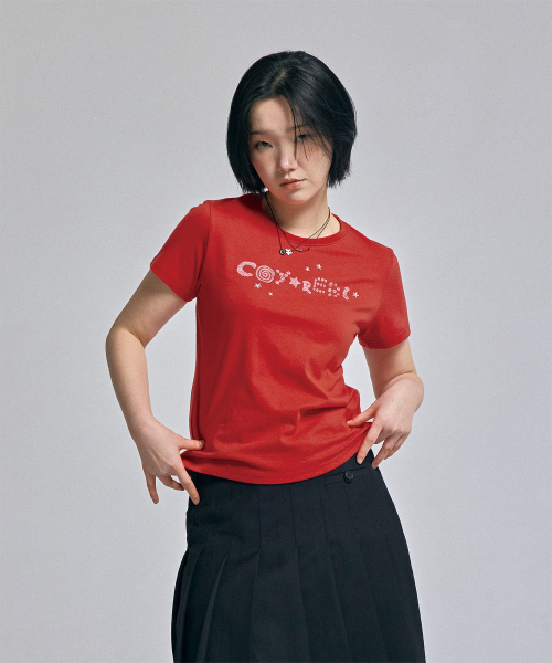 AWESOME STUDIO(オーサムスタジオ)の「リトルスターTシャツレッド(Tシャツ/カットソー・レディース・レッド・FREE)」の4枚目の写真