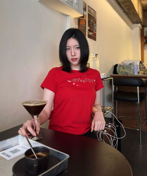 AWESOME STUDIO(オーサムスタジオ)の「リトルスターTシャツレッド(Tシャツ/カットソー・レディース・レッド・FREE)」の8枚目の写真