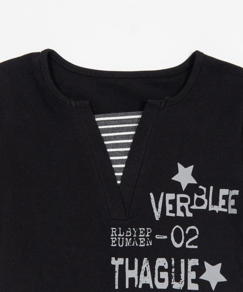dispark(ディスパーク)の「DISPARK/【26年春夏新作】ストライプレイヤードクロップドT(Tシャツ/カットソー・レディース・ブラック/ホワイト・FREE)」の15枚目の写真