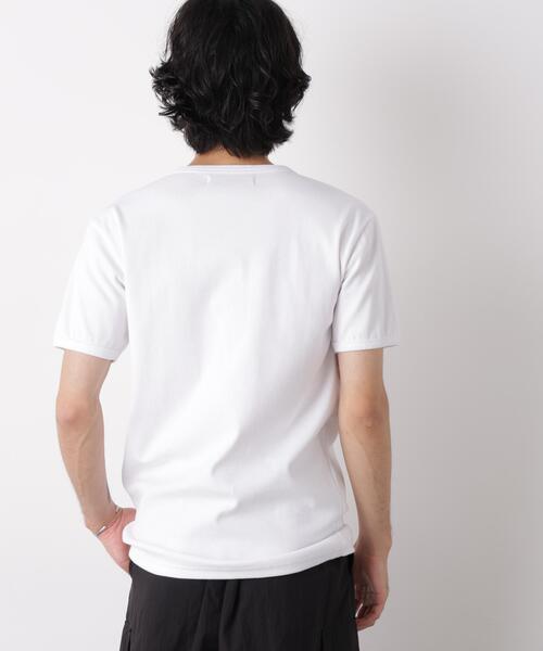 NANO universe（ナノユニバース）の「リブフライスヘンリーTシャツ 半袖（Tシャツ/カットソー・メンズ・ホワイト/ブラック・S/L/M）」の18枚目の写真