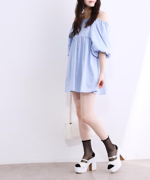 ESPERANZA(エスペランサ)の「【ラク盛り/約12cm】ラク盛り厚底グリッターツイードミュール(サンダル・レディース・ホワイト系3/ピンク系7/ブラック系2・L/M/S/LL)」の17枚目の写真
