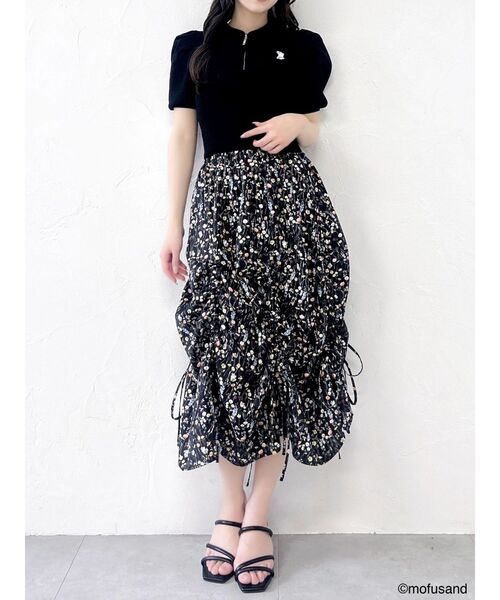 dazzlin(ダズリン)の「【mofusandコラボ】ジップコンパクトニットトップス(ニット/セーター・レディース・ブラック/ブルー/オフホワイト/ピンク・FREE)」の17枚目の写真