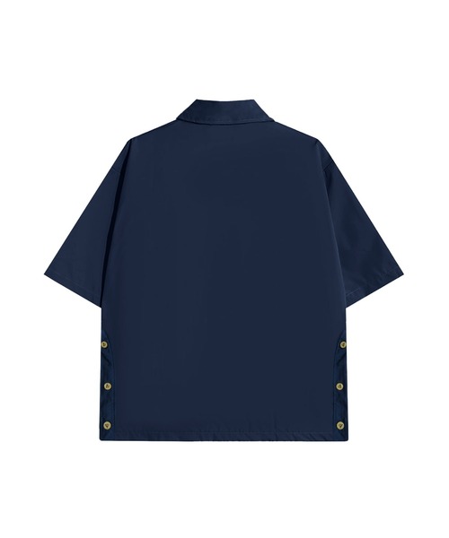 aimoha(アイモハ)の「【mens】ハーフボタン ビッグシルエット スキッパー 半袖プルオーバーシャツ(シャツ/ブラウス・メンズ・ベージュ/ネイビー・XX-LARGE/X-LARGE/LARGE/MEDIUM)」の5枚目の写真