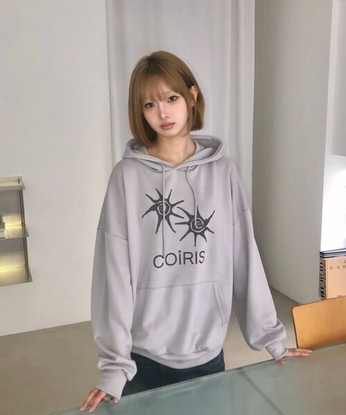 COIRIS(コイリス)の「サンビーチフードティー 男女共用 (2カラー)(パーカー・レディース・ブラック/グレー・FREE)」の12枚目の写真