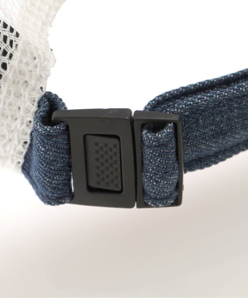 Ampersand（アンパサンド）の「刺繍入りメッシュキャップ（キャップ・キッズ・ストライプ/キナリ/ネイビー/ブラック/レッド・54/58/50）」の9枚目の写真