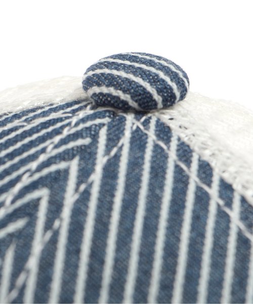 Ampersand（アンパサンド）の「刺繍入りメッシュキャップ（キャップ・キッズ・ストライプ/キナリ/ネイビー/ブラック/レッド・54/58/50）」の15枚目の写真