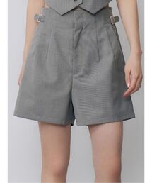 【セットアップ対応】サイドベルトショートパンツ　夏服