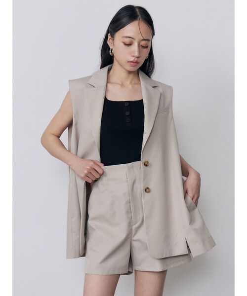 MURUA(ムルーア)の「【セットアップ対応】サイドベルトショートパンツ 夏服(その他パンツ・レディース・グレー/アイボリー/モカ・2/1)」の20枚目の写真