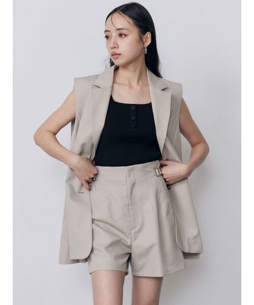 MURUA(ムルーア)の「【セットアップ対応】サイドベルトショートパンツ 夏服(その他パンツ・レディース・グレー/アイボリー/モカ・2/1)」の21枚目の写真