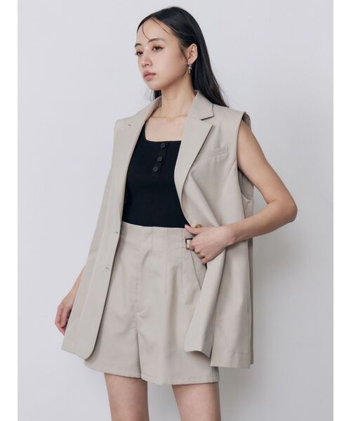 MURUA(ムルーア)の「【セットアップ対応】サイドベルトショートパンツ 夏服(その他パンツ・レディース・グレー/アイボリー/モカ・2/1)」の22枚目の写真