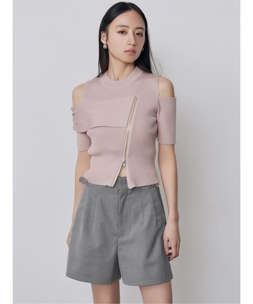 MURUA(ムルーア)の「【セットアップ対応】サイドベルトショートパンツ 夏服(その他パンツ・レディース・グレー/アイボリー/モカ・2/1)」の13枚目の写真