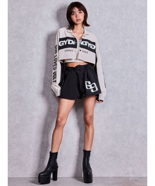 GYDA(ジェイダ)の「バルキーショートブーツ(ブーツ・レディース・アイボリー/ブラック・SMALL/MEDIUM/LARGE)」の7枚目の写真