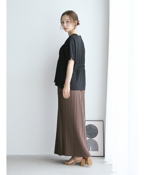 fifth(フィフス)の「シャーリングデザインTシャツ(Tシャツ/カットソー・レディース・ホワイト/ブラック・M)」の15枚目の写真