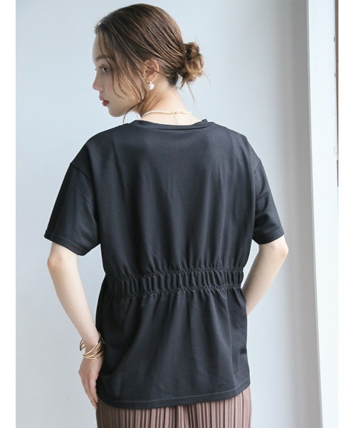 fifth(フィフス)の「シャーリングデザインTシャツ(Tシャツ/カットソー・レディース・ホワイト/ブラック・M)」の16枚目の写真