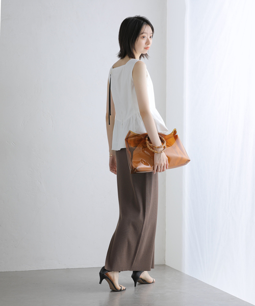 La TOTALITE(ラトータリテ)の「【洗える】コットンミックス ペプラムブラウス(シャツ/ブラウス・レディース・ホワイト/ブラック・FREE)」の21枚目の写真