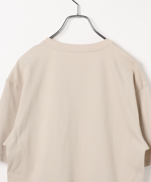 LAND MUSEUM（ランドミュージアム）の「LAND MUSEUM／クロスリブヘンリー半袖T（Tシャツ/カットソー・メンズ・ライトベージュ/チャコール・LARGE/MEDIUM）」の20枚目の写真