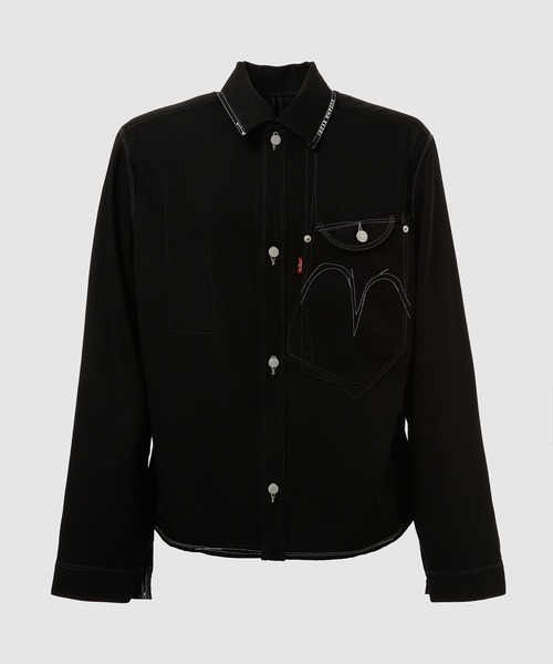 JUNYA WATANABE MAN(ジュンヤワタナベマン)の「WOOL CLOTH Levi's W-NAME JACKET(ブルゾン・メンズ・ブラック・M/L)」の1枚目の写真