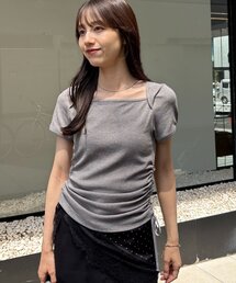 CAPRICIEUX LE'MAGE | スクエアネックドロストT(Tシャツ/カットソー)