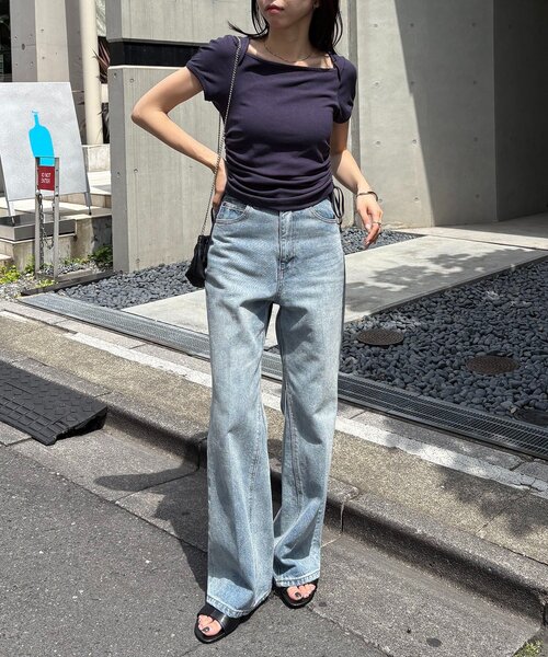 CAPRICIEUX LE'MAGE(カプリシューレマージュ)の「スクエアネックドロストT(Tシャツ/カットソー・レディース・グレー/ネイビー/イエロー/ホワイト・FREE)」の20枚目の写真