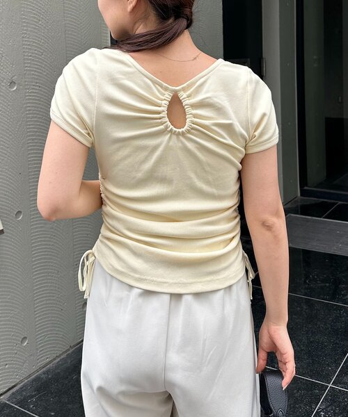 CAPRICIEUX LE'MAGE（カプリシューレマージュ）の「スクエアネックドロストT（Tシャツ/カットソー・レディース・グレー/ネイビー/イエロー/ホワイト・FREE）」の10枚目の写真