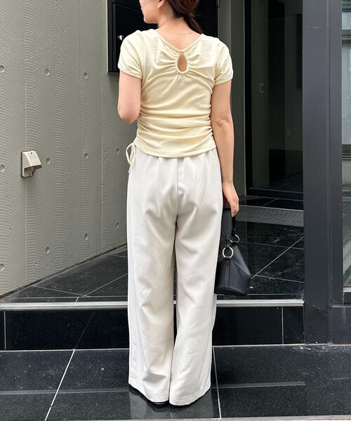 CAPRICIEUX LE'MAGE（カプリシューレマージュ）の「スクエアネックドロストT（Tシャツ/カットソー・レディース・グレー/ネイビー/イエロー/ホワイト・FREE）」の13枚目の写真