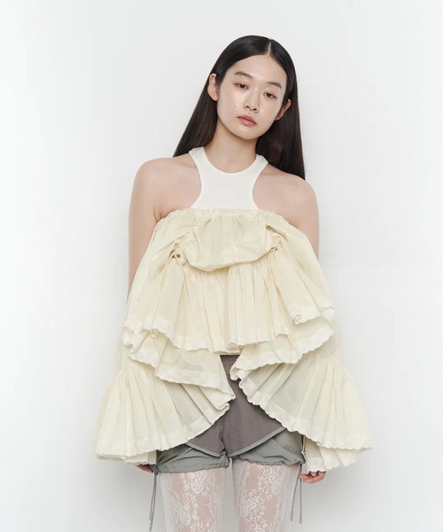 POOLDE(プールデ)の「NYLON PUFFY SHORTS(その他パンツ・レディース・グレー・FREE)」の4枚目の写真