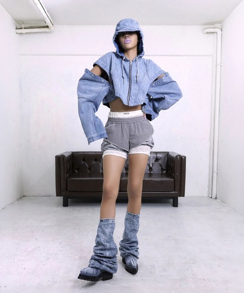 POOLDE(プールデ)の「NYLON PUFFY SHORTS(その他パンツ・レディース・グレー・FREE)」の5枚目の写真