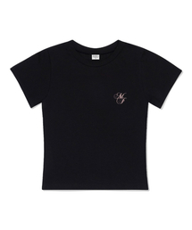 MORF スモールロゴプリントスリムフィット半袖Tシャツブラック