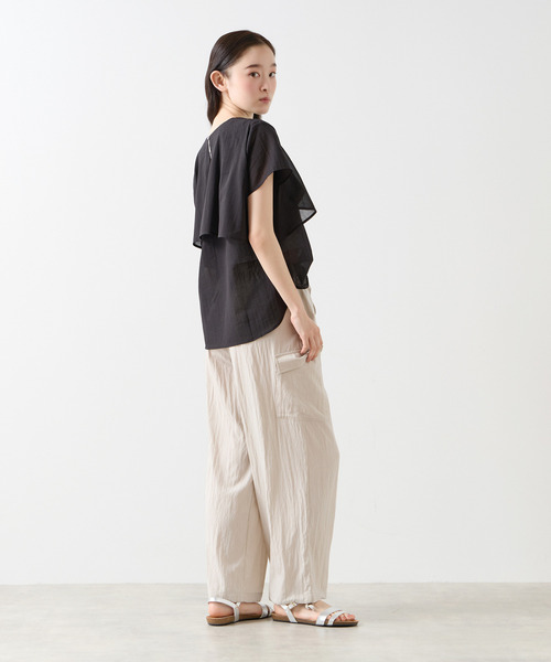 LOGEMENT DE CLAIRE(ロジュモンドクレール)の「イージーカーゴパンツ(カーゴパンツ・レディース・グレイッシュベージュ/カーキ/ブラック・3/4)」の9枚目の写真