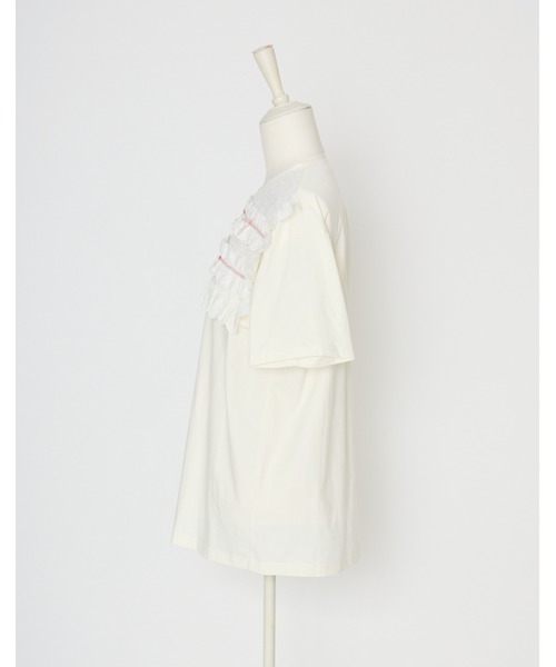 Lolime by mellfy memory(ロリミー バイ メルフィーメモリー)の「cotton frill T-shirts(Tシャツ/カットソー・レディース・ホワイト/ピンク・M/LL)」の17枚目の写真