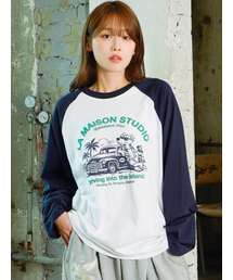 DRIVE PUPPY RAGLAN LONG SLEEVE NAVY(FCG1TS691M)