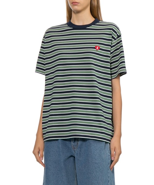 APEE BY A BATHING APE(エイピーバイアベイシングエイプ)の「APEE STRIPED TEE #2(Tシャツ/カットソー・レディース・ピンク/ネイビー・SMALL/X-SMALL)」の5枚目の写真