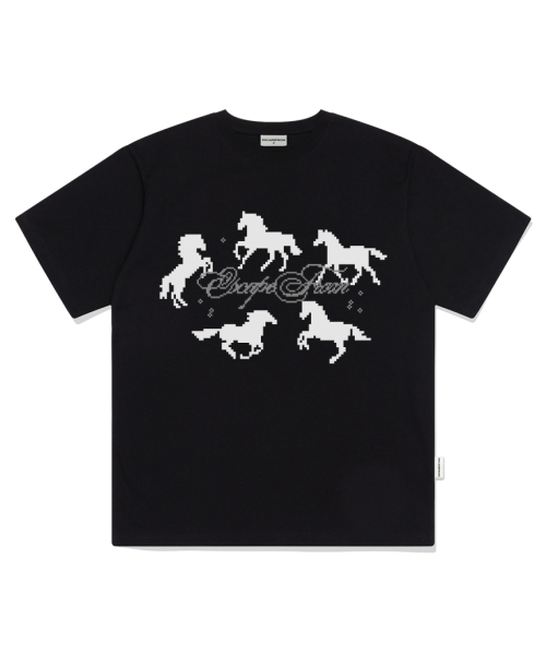 ESCAPEFROM(エスケープフロム)の「アラウンドホースプリントオーバーサイズ半袖Tシャツチャコール(Tシャツ/カットソー・レディース・その他・LARGE/SMALL/MEDIUM)」の6枚目の写真