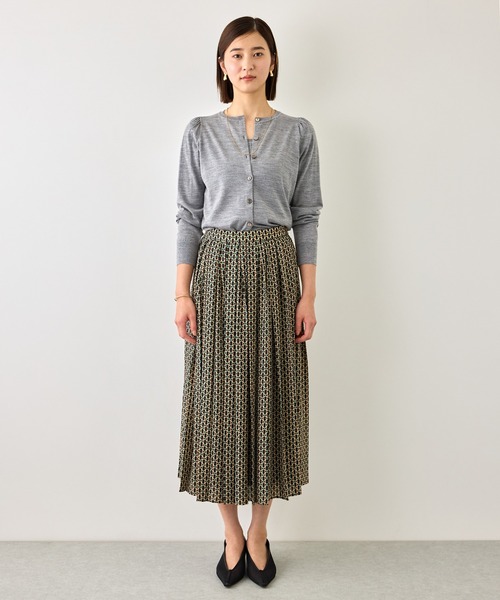 ROPE'(ロペ)の「【DEVEAUX(デヴォー)】幾何学パターンプリントプリーツスカート/セットアップ対応・イージーケア(スカート・レディース・ブルー系その他/ベージュ系その他・38/36)」の14枚目の写真