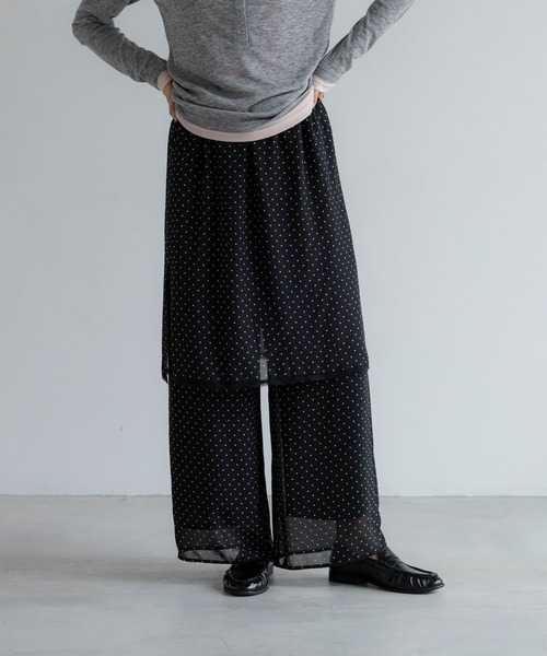 LOWRYS FARM（ローリーズファーム）の「シアードットレイヤードパンツ　1048936（その他パンツ・レディース・ブラック/ブラック系その他/ドット・FREE）」の21枚目の写真