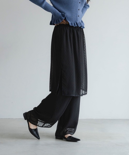 LOWRYS FARM（ローリーズファーム）の「シアードットレイヤードパンツ　1048936（その他パンツ・レディース・ブラック/ブラック系その他/ドット・FREE）」の14枚目の写真