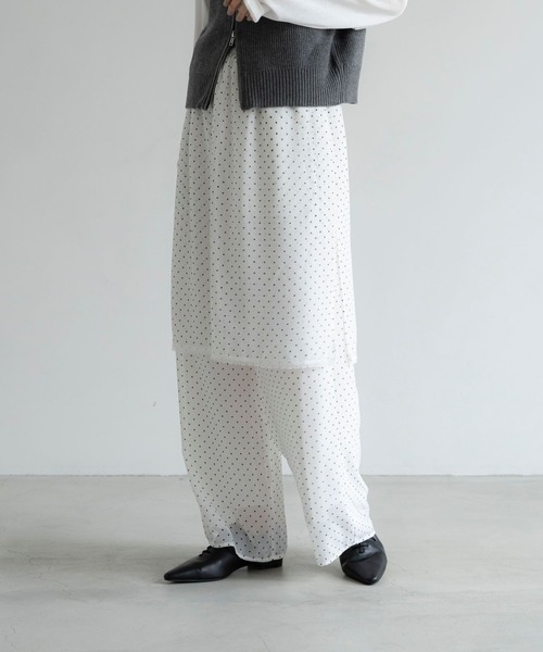 LOWRYS FARM（ローリーズファーム）の「シアードットレイヤードパンツ　1048936（その他パンツ・レディース・ブラック/ブラック系その他/ドット・FREE）」の17枚目の写真