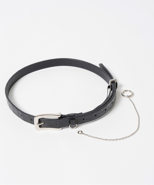 PRANK PROJECT（プランクプロジェクト）の「【2026Autumn Pre-Order】2Wayチェーンレザーベルト / 2way Chain Leather Belt（ベルト・レディース・ブラウン/マルチ・FREE）」の5枚目の写真