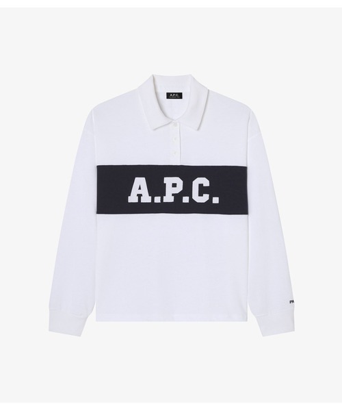 A.P.C.（アーペーセー）の「JERSEY RUSTIQUE COTON BI（Tシャツ/カットソー・レディース・ダークネイビー/ホワイト・S）」の2枚目の写真
