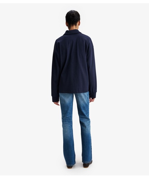 A.P.C.（アーペーセー）の「JERSEY RUSTIQUE COTON BI（Tシャツ/カットソー・レディース・ダークネイビー/ホワイト・S）」の7枚目の写真