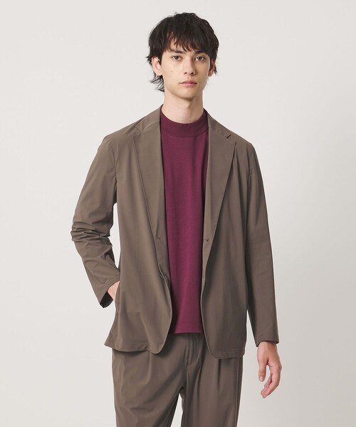 UNITED ARROWS(ユナイテッドアローズ)の「ナイロン/ポリウレタン エコニール シングル 2ボタン ジャケット タテヨコストレッチ(テーラードジャケット・メンズ・モカ/ブラック・S/XL/L/M)」の2枚目の写真
