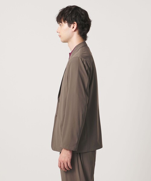 UNITED ARROWS(ユナイテッドアローズ)の「ナイロン/ポリウレタン エコニール シングル 2ボタン ジャケット タテヨコストレッチ(テーラードジャケット・メンズ・モカ/ブラック・S/XL/L/M)」の3枚目の写真